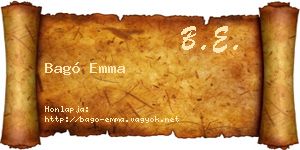 Bagó Emma névjegykártya